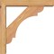 Ekena Millwork Olympic Block Smooth Bracket w/ Offset Brace, Western Red Cedar, 3 1/2"W x 14"D x 14"H BKT0402X14X14OLY05SWR - alternate 3